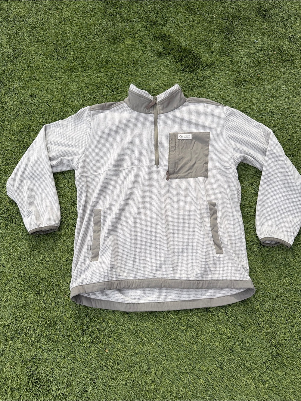 Outdoor ResearchTrail Mix Colorblock Quarter Zip pullover LARGE